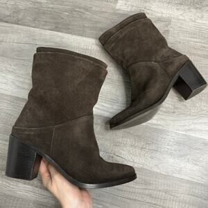 Charles by Charles David Boots Younger Suede Brown Western Boho Slouchy Size 7